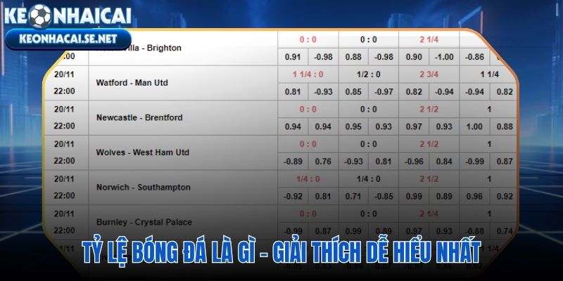 Tỷ lệ bóng đá và con số phản ánh xác suất kết quả trận đấu